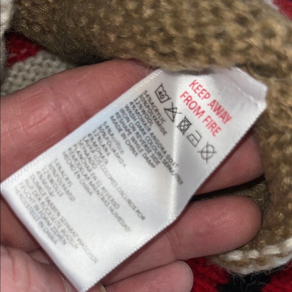 URBAN OUTFITTERS Brown Red Oversized Striped Boyfriend Sweater Wool Blend Size S - Picture 5 of 7